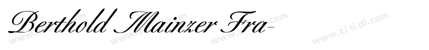 Berthold Mainzer Fra字体转换